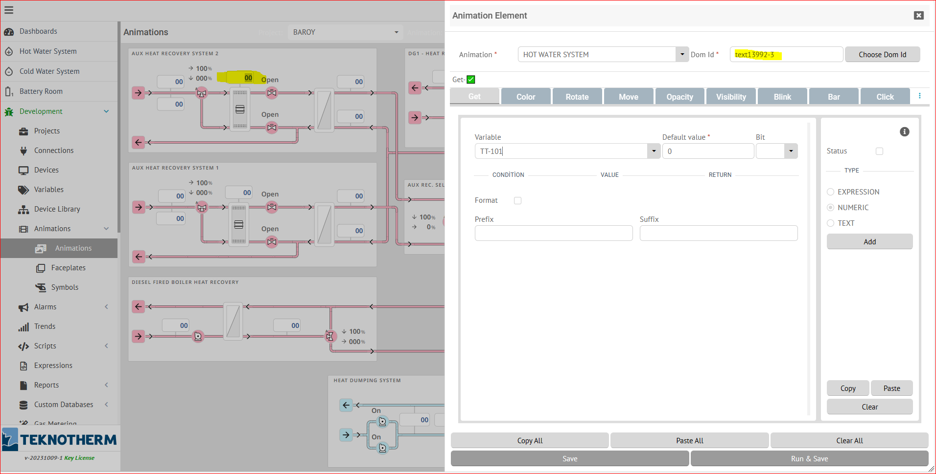 inSCADA animation binding